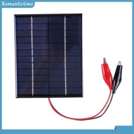 ✼ Romantic ✼  5W 12V Solar Cell with Clip Cable Solar Panel Charger for 9-12V Battery Charging