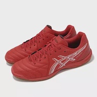 Asics 足球鞋 Calcetto WD 9 2E 男鞋 寬楦 紅 白 皮革 抓地 室內足球 運動鞋 亞瑟士 1113A037600