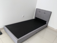 **PROMOTION** Lencia Single Size Leather Divan Bedframe / Bed Base / Katil - ( Mattress / Tilam Not 