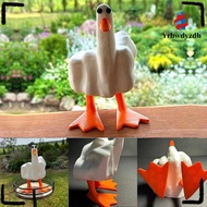 YRBWDYZDH Resin Duck Figurine, Duck You Sculpture Middle Finger Duck Statue, Cute Craft Ornament Lit