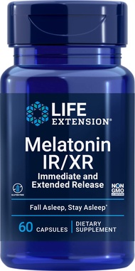 Melatonin IR/XR, 1.5 mg, immediate- and Extended-Release Formula for Optimal Sleep Support, Healthy