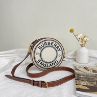 BURBERRY Louise 徽標圖案棉質圓餅包