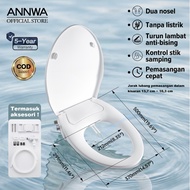 ANNWA Electric Bidet Seat Cover - Side Control, Fast Installation Bidet Toilet Seat Cover