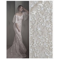 3D embossed thick paris flower embroidery Tile (white sold out)ellie saab