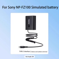 Llano cho Sony NP-FZ100 Dummy Pin USB-C Bộ chuyển đổi khớp nối với loại USB-C mùa xuân điện cáp cho