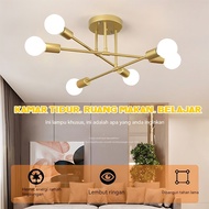 Minimalist Ceiling Hanging for Modern Living Room, Iron Material, 6/s, 8 Led Chandeliers, E27 Lights