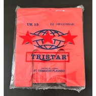 MERAH RED TRISTAR PLASTIC BAG SIZE 15 / PLASTIC BAG