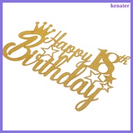 🎉 Golden Paper 18Th Birthday Cake Topper for Cake Decor