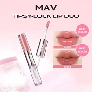[COD] MAV Tipsy-Lock Double-Headed Lip Gloss Long Lasting Non-Stick Cup 1.5g Best Seller DO2 & DO4