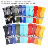 16mm Resin Silicone Watch Band for G-SHOCK GA-100/110/140/200/400/700 GD-100/110/120 G-8900 GW-8900 