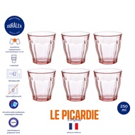 แก้วน้ำ แก้วกาแฟ Duralex Picardie 250 ml - Rose/Pink 250 ml สีชมพู วางซ้อนกันได้