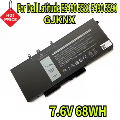 7.6V 68WH GJKNX Laptop Battery For Dell Latitude 5280 5285 5290 5480 5490 P27S P60F For DELL Precisi