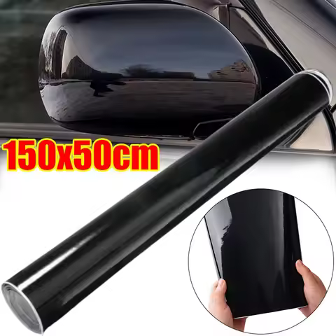 Automotive High Gloss Vinyl Wrap Grade PVC Black with Removable Adhesive for Car Roof Body Custom Pa
