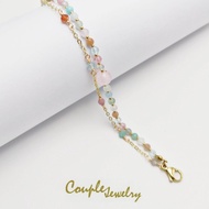 COUPLE-JEWELRYสร้อยข้อมือ2ชั้นหินแท้