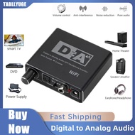 Hifi DAC Digital To og Audio Converter RCA 3.5มม. AUX RCA เครื่องขยายเสียงหูฟัง Toslink Optical Decoder Converter แบบพกพา DAC