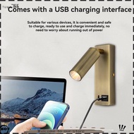 【tuwu76】3W LED Wall Lamp Embedded and Rotatable Reading Light USB Focus Light for Bedroom Bedside St