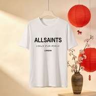 All Saints London T Shirt White Cotton Graphic Print Unisex Casual Top Men Women Fashion Streetwear 