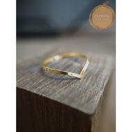 Fledios Cincin V-Emas 916 Tulen Emas 916 Cincin Bajet Cincin Minimalis/ Fledios 916 V-Gold Ring Orig