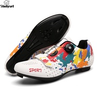 Studyset IN stock ✅COD! Road Bike Cycling Shoes MTB Spin Bicycle Shoes Mens Womens with Quick lace S