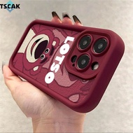 Cartoon Cute Strawberry Bear Phone Case For OPPO A3S A5 AX5 A5S AX5S A7 AX7 A12e A12S A12  Creative Shockproof Angel Eyes Soft Case