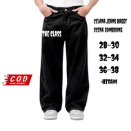 Scena baggy baggy baggy long pants Men's baggy jeans Scena long jeans