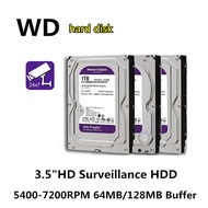 WD Purple 4TB Surveillance Internal Hard Drive Disk 3.5" 64M Cache SATA III 6Gb/s 1TB 2TB 4T 6T 8T H