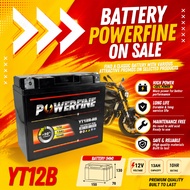 POWERFINE BATTERY YT12B-BS BT12B MONFA YAMAHA FZ6 XJ6 VMAX /KAWASAKI ZX1000 ZX10R /DUCATI MONSTER696