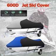 3.6mx2.5m/3.8m x 2.6m 600D Jet Ski Trailerable Cover  Waterproof MotorBoat Cover For Yamaha Wave Run