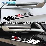 A Pair Toyota GR 30cm Car Body Sticker Black/White Universal Car Modification Decals Car Decoration 
