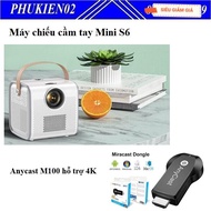 [ Genuine ] Combo Mini S6 handheld projector with integrated Wifi - Bluetooth + Wireless HDMI Anycas