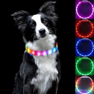 Kolar bercahaya untuk haiwan peliharaan, kolar anjing peliharaan, kolar anjing bercahaya USB, lampu 