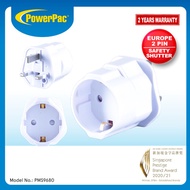 PowerPac Travel Adapter for Europe 2 pin 2 pin to 3 Pin Adapter (PMS9680)