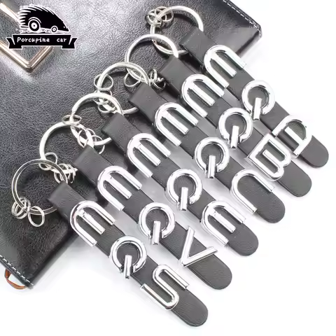 Zinc alloy leather Key Rings For Mercedes Benz EQA EQB EQC EQE EQV EQS 3D Car Keychain Metal Keyring