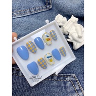 NAIL BOX _ cute duck round short nails