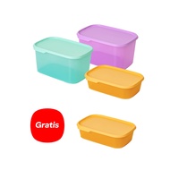 Tupperware Package One Touch Fresh Rectangular 4pcs Jar Food Storage Box