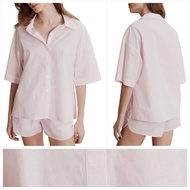 COUNTRY ROAD woven lounge shirt pink