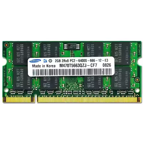 Dual Channel SDRAM RAM 2GB 2Rx8 PC2-6400S-666-12-E3 NO ECC 200Pin 1.8V SODIMM Ram 2 GB Memory Module