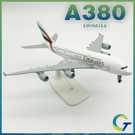 20cm Emirates Air A380 Metal Diecast  Airplane Plane Model Aircraft Toys Gift For Boys Kids Child Co