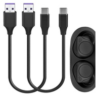 Geekria PUレザー 充電ケーブル 互換性 Type-C 充電コード USB to USB-C ジャブラ Jabra Elite 10 Gen 2, Elite10, Elite 8 Activ