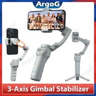 Gimbal Stabilizer for Smartphone 3-Axis Handheld Phone Gimbal with LED Light Portable Stabilizer for