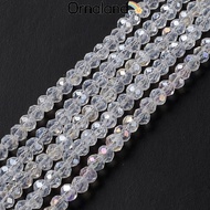 10strands Glass Rondelle Beads Strands Faceted AB color Clear AB 3.5-3.8x2.5-3mm Hole: 1mm 105-110pc