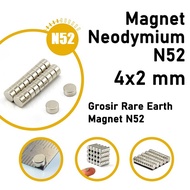 10 Pieces 4x2mm Strong Neodymium Magnet Coin Cylinder N52 4x2mm Round Rare Eath 10pcs
