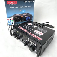 STREE POWER AMPLIFIER DIGITAL MP3 fleco F-198B pro 1000w+1000w power amplifier karaoke BASS