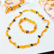 Bộ vòng cổ và vòng tay hổ phách Amber cho bé
