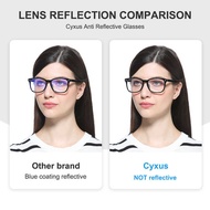 Cyxus Clear Lens Plain Glasses Black Frames Men Women Eyewear 8082X