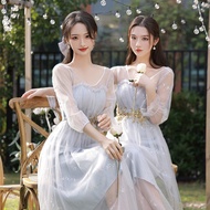 bridesmaid dress plus size bridesmaid dress Sisters Group Gray Fairy Temperament Student Bridesmaid 
