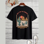 Graphics and 23 Cactus] Slogan Men [T-Shirt European Size new Short Sleeve 2025 L0HV