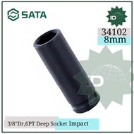LONG SOCKET 34102 - 3/8UNT DR. 6PT IMPACT DEEP SOCKET 8 MM SATA
