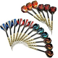 QWTG 尖頭飛鏢- 18 個專業飛行鋼尖飛鏢，帶有精美的室內健身飛行，精緻的鋁鋼飛鏢尖，目標射擊飛鏢套裝