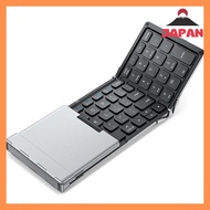[Direct from Japan][Brand New]iClever Bluetooth Wireless Keyboard Folding Mobile Keyboard with Numeric Keypad US Sequence Multi-Pairing Type-C Charging ipad Mini Keyboard Compact for Phone iPad iPhone Stand for Windows/iOS/Android BK09